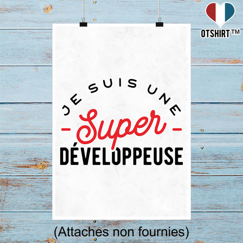 Affiche une super développeuse