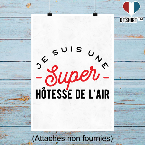 Affiche une super hôtesse de l'air