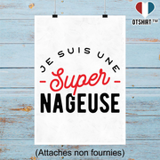 Affiche une super nageuse