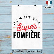 Affiche une super pompière