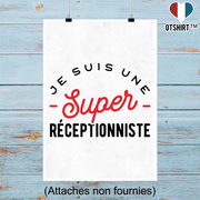 Affiche une super réceptionniste