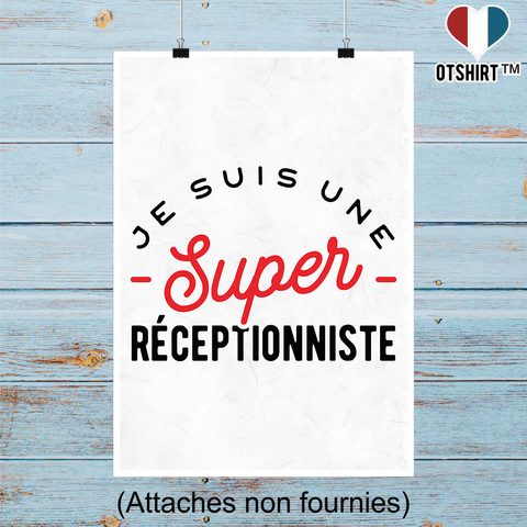 Affiche une super réceptionniste