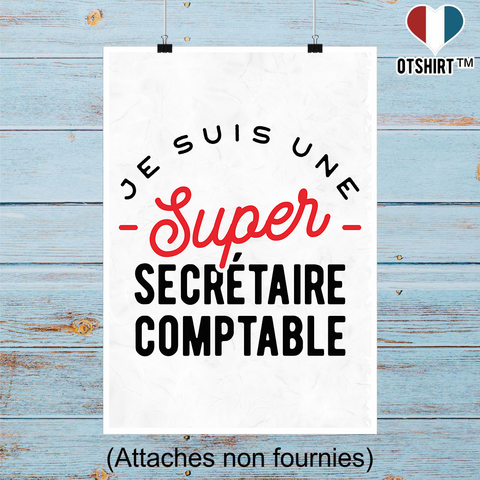 Affiche une super secrétaire comptable