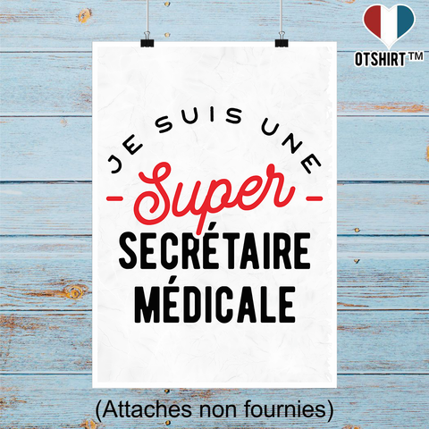 Affiche une super secrétaire médicale