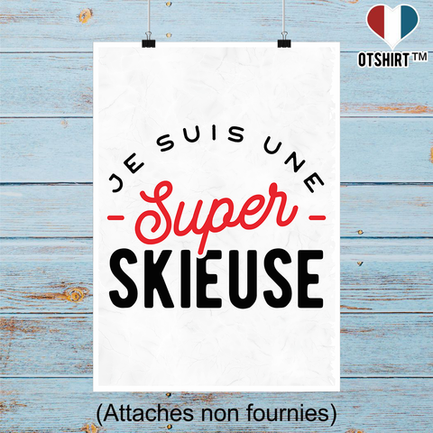 Affiche une super skieuse