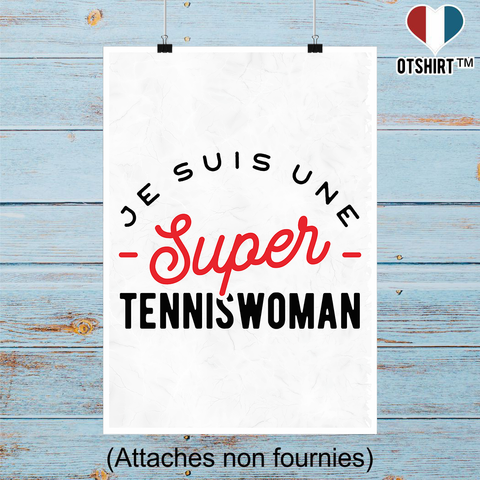 Affiche une super tenniswoman