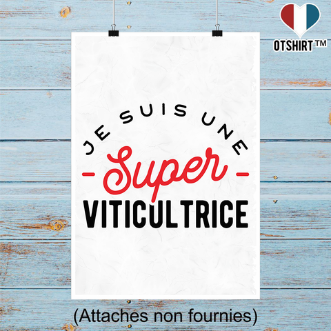 Affiche une super viticultrice