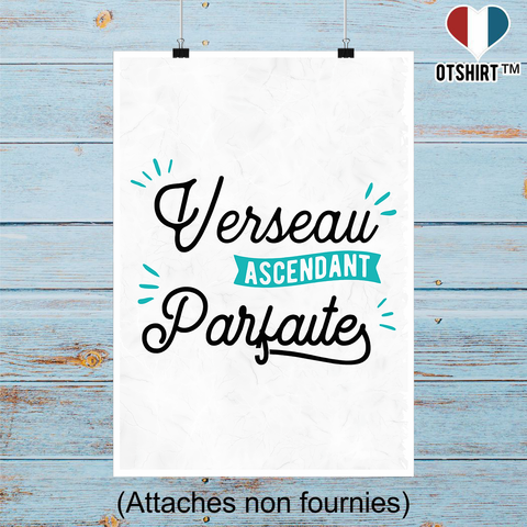 Affiche verseau ascendant parfaite