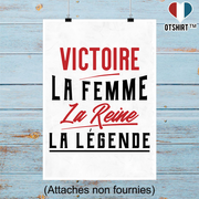 Affiche victoire la femme la reine la légende