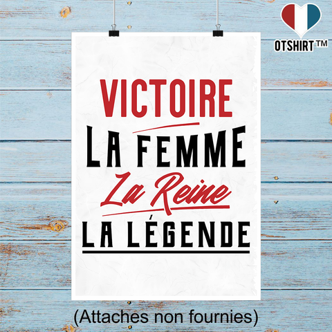 Affiche victoire la femme la reine la légende