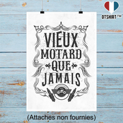 Affiche vieux motard que jamais