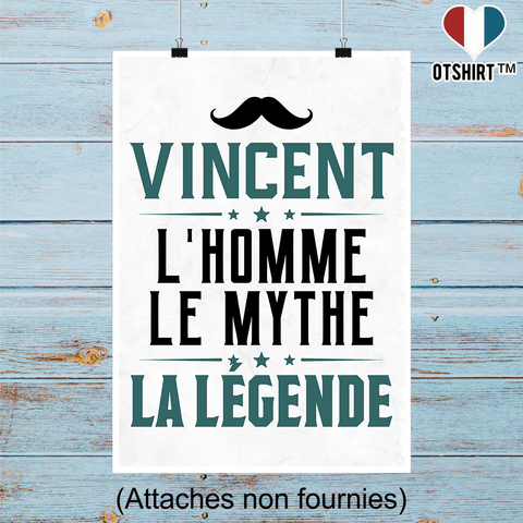 Affiche vincent l'homme le mythe la légende