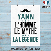 Affiche yann l'homme le mythe la légende