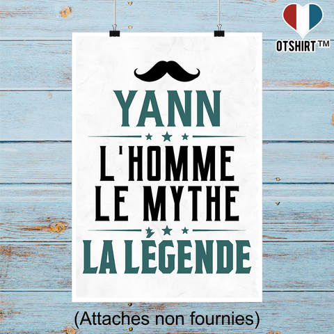 Affiche yann l'homme le mythe la légende