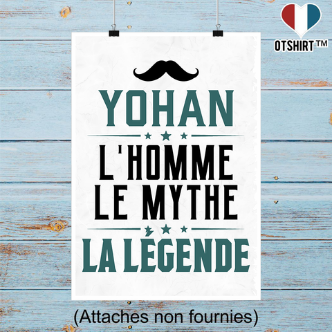 Affiche yohan l'homme le mythe la légende