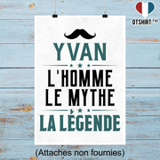 Affiche yvan l'homme le mythe la légende