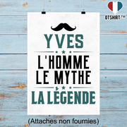 Affiche yves l'homme le mythe la légende