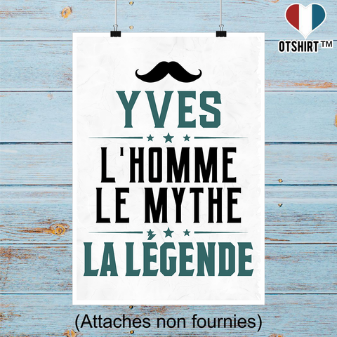 Affiche yves l'homme le mythe la légende