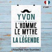 Affiche yvon l'homme le mythe la légende