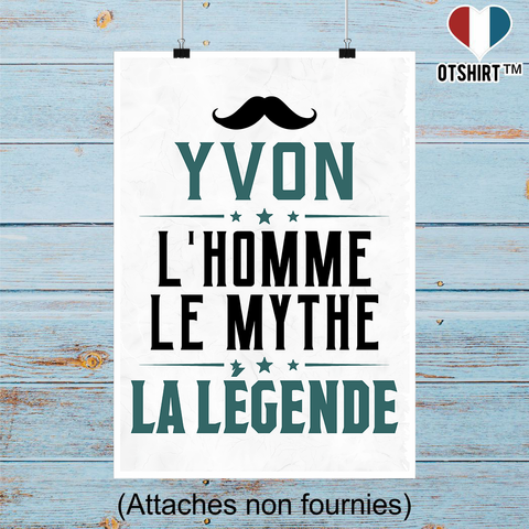 Affiche yvon l'homme le mythe la légende