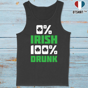 Débardeur homme 0% irish 100% drunk