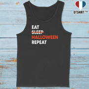 Débardeur homme Eat sleep halloween repeat