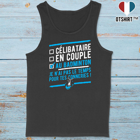 Débardeur homme célibataire au badminton