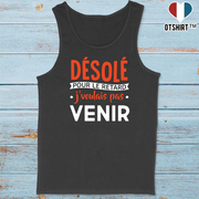 Débardeur homme désolé pour le retard