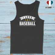 Débardeur homme i love baseball