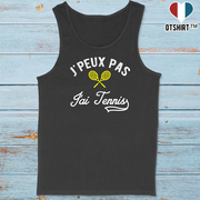 Débardeur homme j'peux pas j'ai tennis
