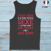 Débardeur homme je ne pense pas qu'au sexe
