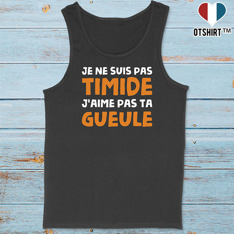 Débardeur homme je ne suis pas timide