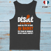 Débardeur homme je suis au basket