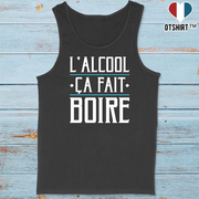 Débardeur homme l'alcool ça fait boire