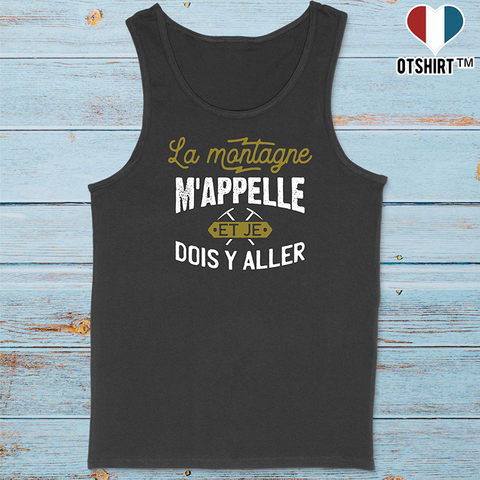 Débardeur homme la montagne m'appelle