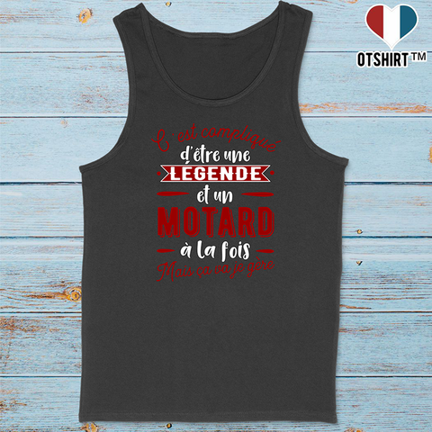 Débardeur homme motard et légende