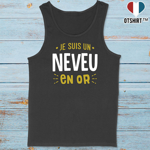 Débardeur homme neveu en or 2