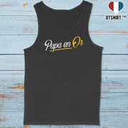 Débardeur homme papa en or