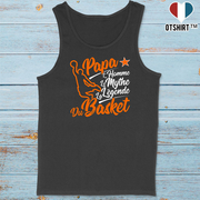 Débardeur homme papa la légende du basket