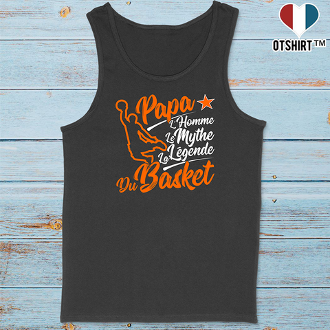 Débardeur homme papa la légende du basket