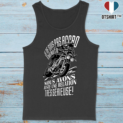 Débardeur homme pas accro à ma moto