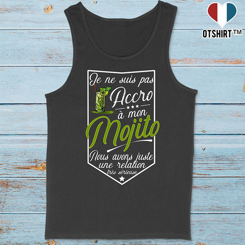 Débardeur homme pas accro mojito