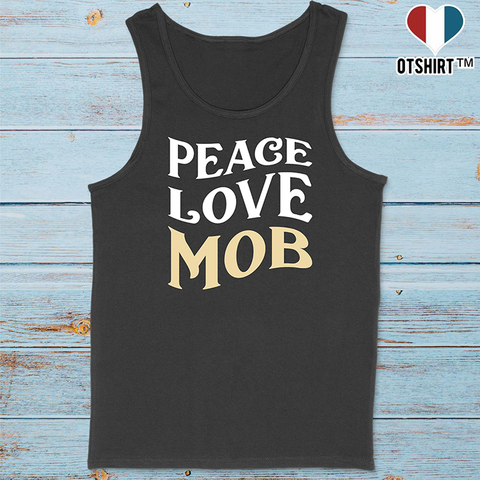 Débardeur homme peace love mob