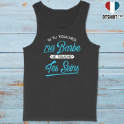 Débardeur homme si tu touches ma barbe