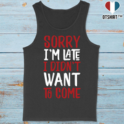Débardeur homme sorry i'm late