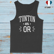 Débardeur homme tonton en or