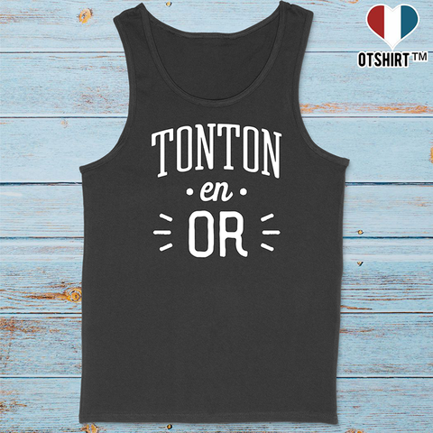 Débardeur homme tonton en or