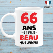 Mug 66 ans et plus beau