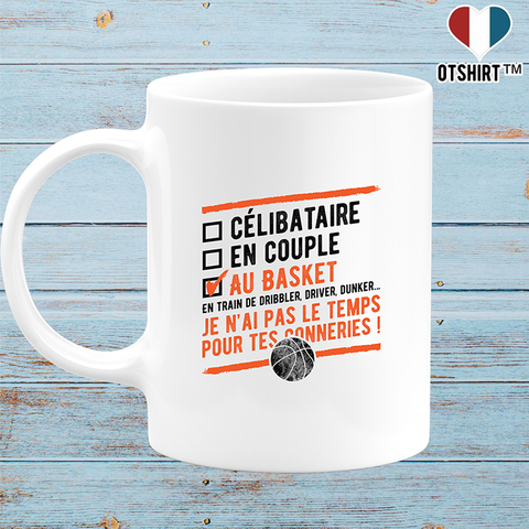 Mug célibataire au basket