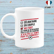 Mug célibataire au foot